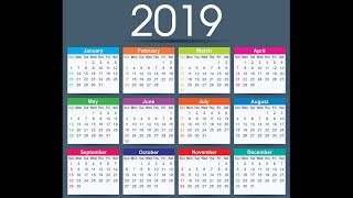 2019 Calendar Free Download [upl. by Assanav79]