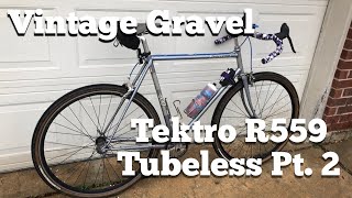 Tektro Brakes and Tubeless  Vintage Bridgestone Gravel Build [upl. by Boarer]