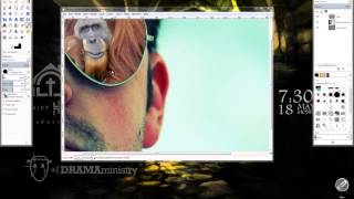 Adding a photo as a reflection on sunglasses in Gimp [upl. by Airdnahs340]