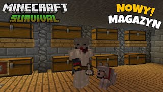 Zbudowałem Wnętrze Swojej Bazy Oraz Mini Magazyn W KOŃCU  Minecraft 1122 Survival [upl. by Eyaj123]