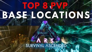 TOP 8 PVP BASE LOCATIONS on ABERRATION ASCENDED  ARK Survival Ascended [upl. by Kare]