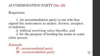 NEGOTIABLE INSTRUMENTS LAW LECTURE 6 [upl. by Kelam]