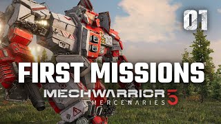 First Missions  Mechwarrior 5 Mercenaries  Full Campaign Playthrough  Episode 1 [upl. by Eniak]