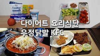 🕙17 Vlog 우정닭발 KFC 소풍치킨 나름 요리하고 다이어트 브이로그 Mukbang diet 돼지파티 [upl. by Eriha]