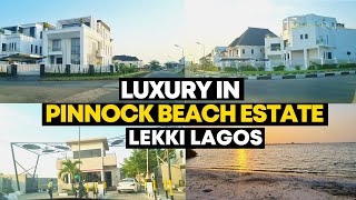 LAGOS NIGERIA  PINNOCK BEACH ESTATE OSAPA LEKKI  BEAUTIFUL ESTATE TOUR [upl. by Leoline]