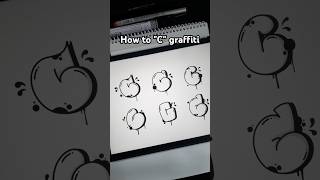 6 types easy draw letter C draw graffitialphabet tutorial throwup [upl. by Accemahs]