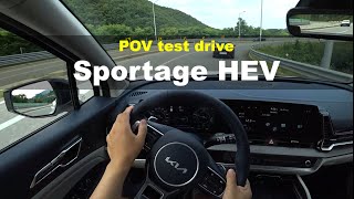 2022 KIA Sportage Hybrid POV test drive review [upl. by Magda]