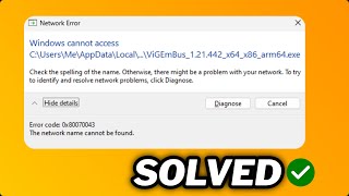 FIXED error 0x80070043  The network name cannot be found in windows 1011 [upl. by Firahs]