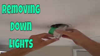 Removing down lights before painting ceilings shorts tips diy tutorial how to 👍amp 🔔 [upl. by Ahsemo]