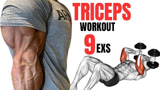 9 BEST TRICEPS EXERCISES AT GYM TO GET BIGGER TRICEPS FASTER [upl. by Tica]