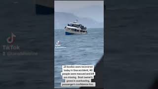 Goa boat accident 23 people died [upl. by Anitsirhk]