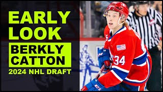 BERKLY CATTON Highlights 2024 NHL Draft [upl. by Anitac]