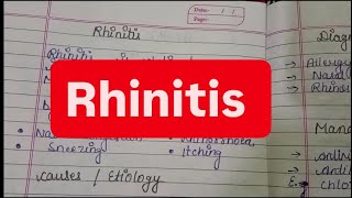 rhinitis in details for gnmBSC nursing students [upl. by Khoury]