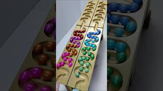 Marble Run Race ASMR  Wooden Wave Course Colorful Marbles 142 marblerunraceasmr marblerunasmr [upl. by Ong815]