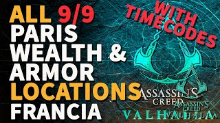 All Paris Wealth Assassins Creed Valhalla Armor Chests amp Ability [upl. by Kalasky]