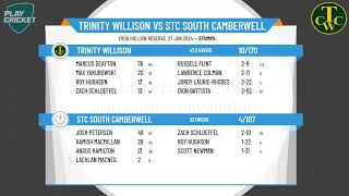 Eastern Cricket Association  Burt Shield  Rd11  Trinity Willison v STC South Camberwell  Day 1 [upl. by Stratton404]