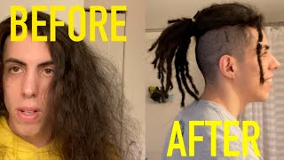 DREADLOCK TUTORIAL │ How To Dreadlock Straight Hair at HOME MENS DREADLOCK STYLE [upl. by Annabelle609]