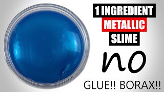 DIY 1 INGREDIENT METALLIC SLIME  HOW TO MAKE SLIME WITH SALT AND TOOTHPASTE WITHOUT GLUE BORAX [upl. by Lechner]