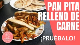 🌮Prueba el MEJOR RELLENO para PAN de PITA ¡DELICIOSO [upl. by Gurney]