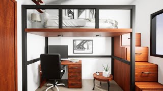 Unique Loft Bed Idea for Small Rooms [upl. by Ettecul]