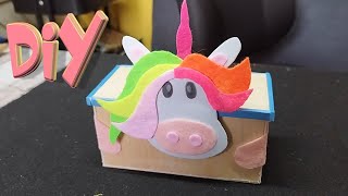 diy petit coffre ou boite licorne [upl. by Ahsena777]