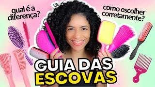 GUIA DAS ESCOVAS como escolher corretamente para cabelo cacheado Qual é a melhor escova [upl. by Ihcekn]