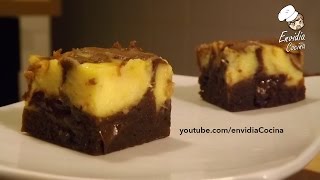 Brownie marmolado de Tarta de Queso  Brownie Cheesecake [upl. by Chor205]