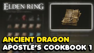 Elden Ring  Ancient Dragon Apostles Cookbook 1 Location Lightning Grease Recipe [upl. by Sybille134]