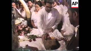 Sri Lanka  Opposition Leader Is Cremated [upl. by Garald25]