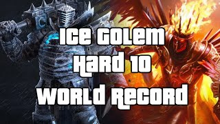 Ice Golem  Hard Mode  12s World Record by CHQ Octyven [upl. by Nirhtak]