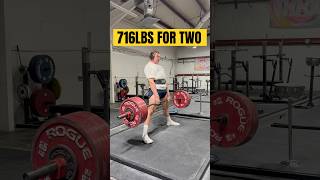 716LBS FOR TWO REPS ON DEADLIFT powerlifting strong deadlift [upl. by Dj184]