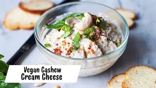 HOW TO MAKE VEGAN CASHEW CREAM CHEESE  Spread Recipe [upl. by Oal]