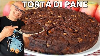 TORTA DI PANE ANTICA RICETTA con MELE e CIOCCOLATA [upl. by Nadnal]