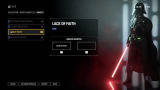 Star Wars Battlefront 2 Darth Vader Emotes [upl. by Idou245]