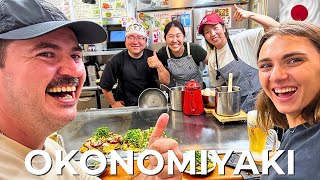 Okonomiyaki In Hiroshima Japan 🇯🇵 [upl. by Nelloc]