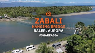 Crossing Baler’s Zabali hanging bridge  ShareAsia [upl. by Chery]