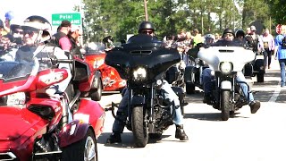 HUNDREDS Of BIKERS United For EPIC Autism Benefit And Old School CHOPPER SHOW [upl. by Tamanaha291]