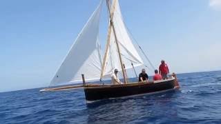 Lateen sailing boats racing Trofeo Donna Franca at Favignana Trapani  Sicily July 2016 [upl. by Sid536]