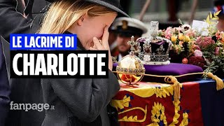 Funerali della Regina Elisabetta II le lacrime della Principessa Charlotte commuovono i sudditi [upl. by Oneladgam65]