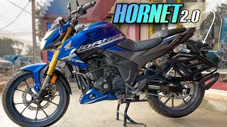 2024 Hornet 20 New model🔥  Honda Hornet 20 matte Blue colour Harsh verma [upl. by Airemahs]