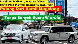 Minim Suara Wiuwiu Iringiringan Pak Prabowo dan Mas Gibran Rakabuming Pulang Dari Akmil Magelang [upl. by Prober594]