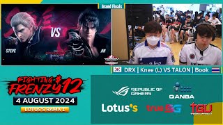 DRX  Knee DragunovSteve Vs TALON  Book Jin ➤ Fighting Frenzy 12  Tekken 8  Grand Finals [upl. by Antony952]