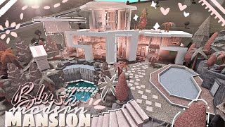 BLOXBURG Blush Modern Mansion  collab with justineearly ♡ [upl. by Ettezel]