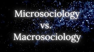 Microsociology vs Macrosociology [upl. by Roskes740]