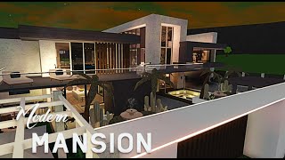 Modern Mansion No Large Plot Part 1  Bloxburg House Build [upl. by Kimberlee]