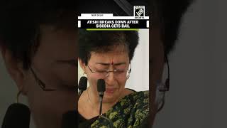 Delhi Minister Atishi breaks down after Manish Sisodia gets bail from Supreme Court after 17 months [upl. by Jay851]