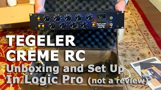 Tegeler Creme Unboxing and Set Up in Logic Pro [upl. by Etta]