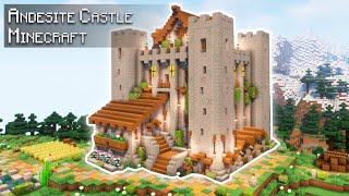 Minecraft How to build an Andesite Medieval Castle  Tutorial [upl. by Mary]