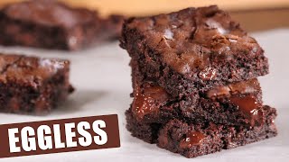 My Best Eggless Fudgy Brownies  How Tasty Channel [upl. by Leena558]