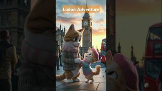 Cat London Adventure story🗼🗼 cat videos😺😺 shorts catvideos cat kitten meowai cute [upl. by Ledah850]